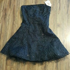 Jessica McClintock Black strapless dress size11/12